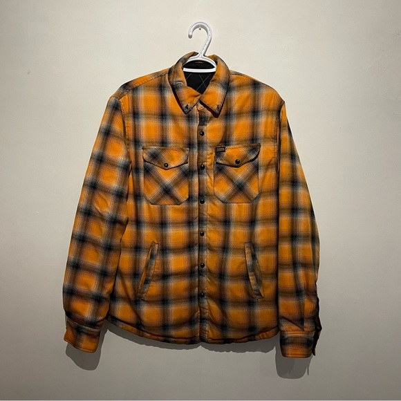 Reversible Workwear Orange Plaid Jacket - Picture 1 of 14